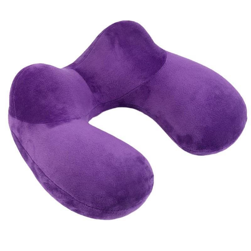 U-shaped Camelback Travel Pillow: Inflatable Neck Support for Airplane Journeys