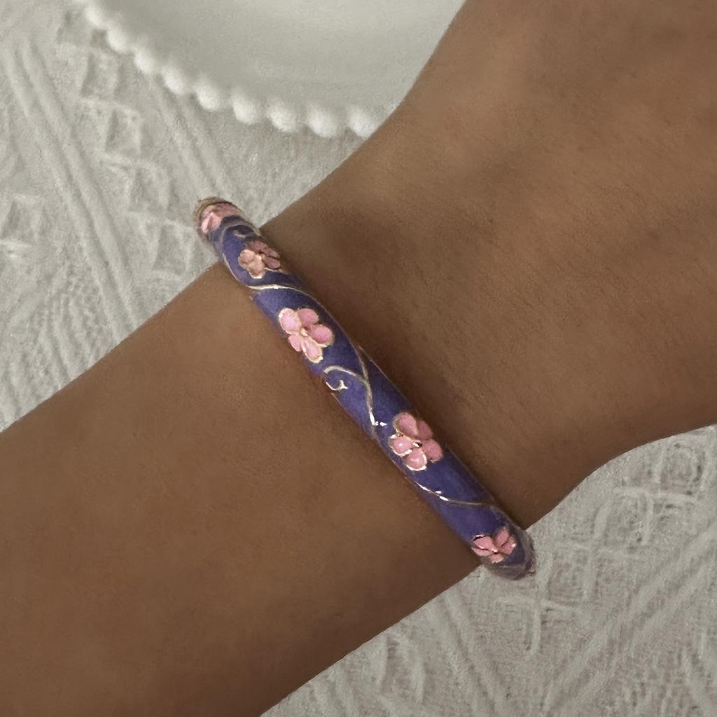 Colorful Metal Enamel Flower Bracelet For Women Ethnic Style Inlaid Zircon Floral Leaves Pattern Bangle Party Wedding Jewelry