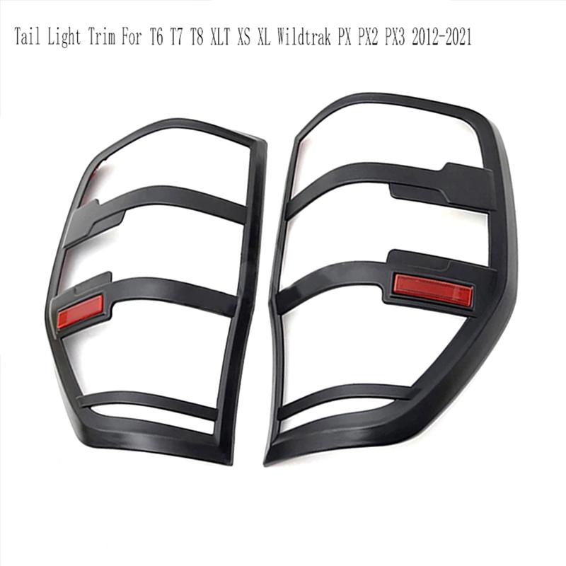 L10A Rear Lamp Hoods Tail Light Trim Car Tail Light Cover For Ford Ranger T6 T7 T8 XLT XS XL Wildtrak PX PX2 PX3 2012-
