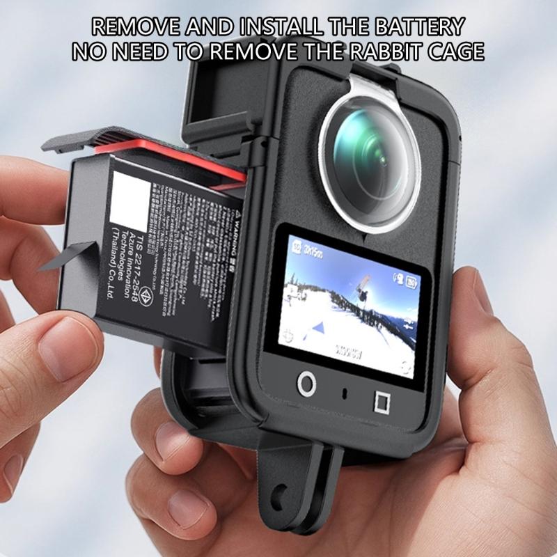 Camera Protective Cage Double Cold Shoe Mounts For OSMO360 Camera Enhances Stability And Accessory Expansion Frame