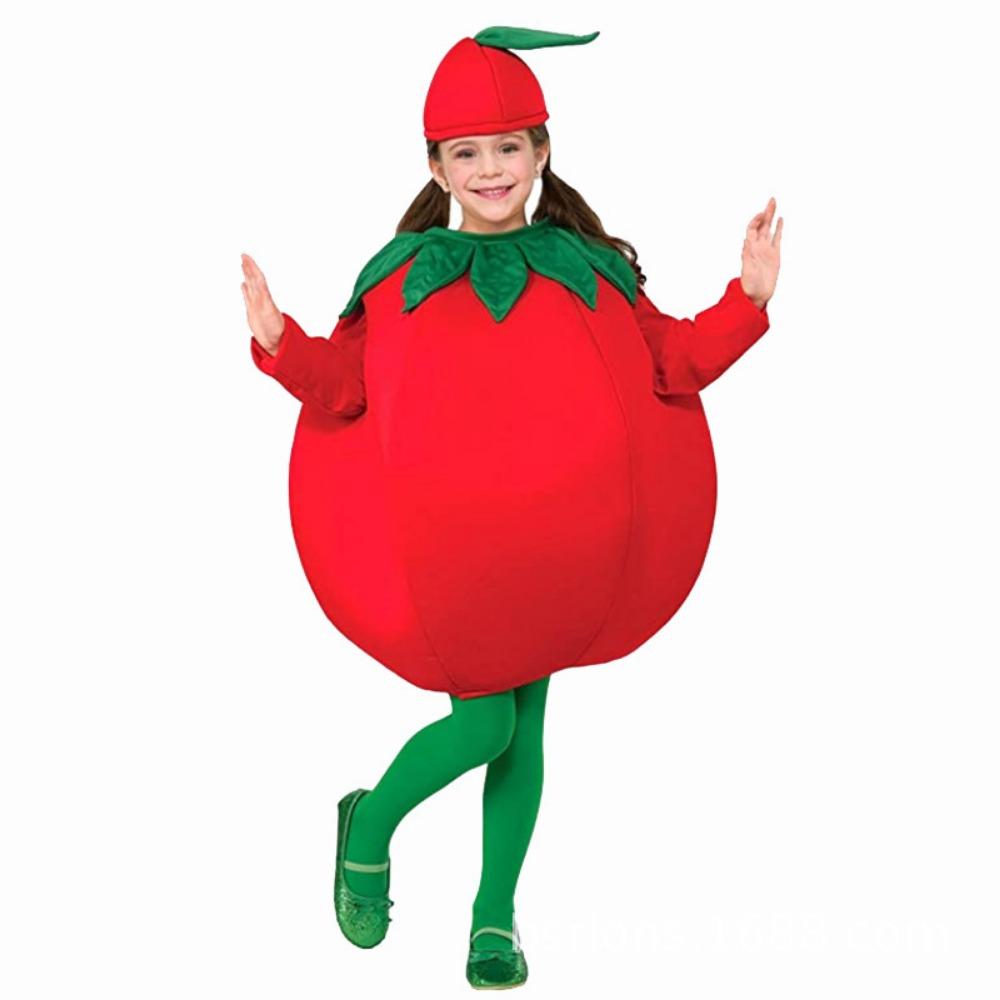 Performance Stage Children Cosplay Costume Pumpkin Cloak Kids Performance Suit Girl