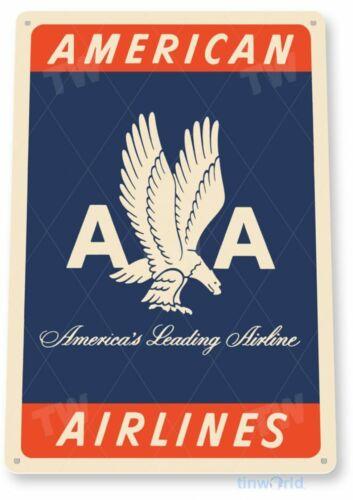AMERICAN AIRLINES x  TIN SIGN AVIATION AIRPLANE AIRCRAFT RETRO LOGOAluminum 20x30cm（7.8x11.8inch）