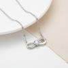 Infinity Symbol Crystal Pendant Necklace Women Minimalist Geometric Design Lightweight Copper Chain Jewelry