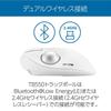 Kensington Pro Fit Ergo TB550 Wireless Trackball, Rechargeable, K72180JP, White