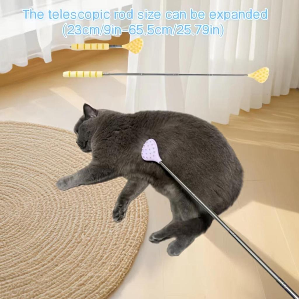 Multi Color Telescopic Handle Pet Massage Comb Cat Soothing Itch Brush Durable Grooming Tool for Enhanced Pet Health and Comfort