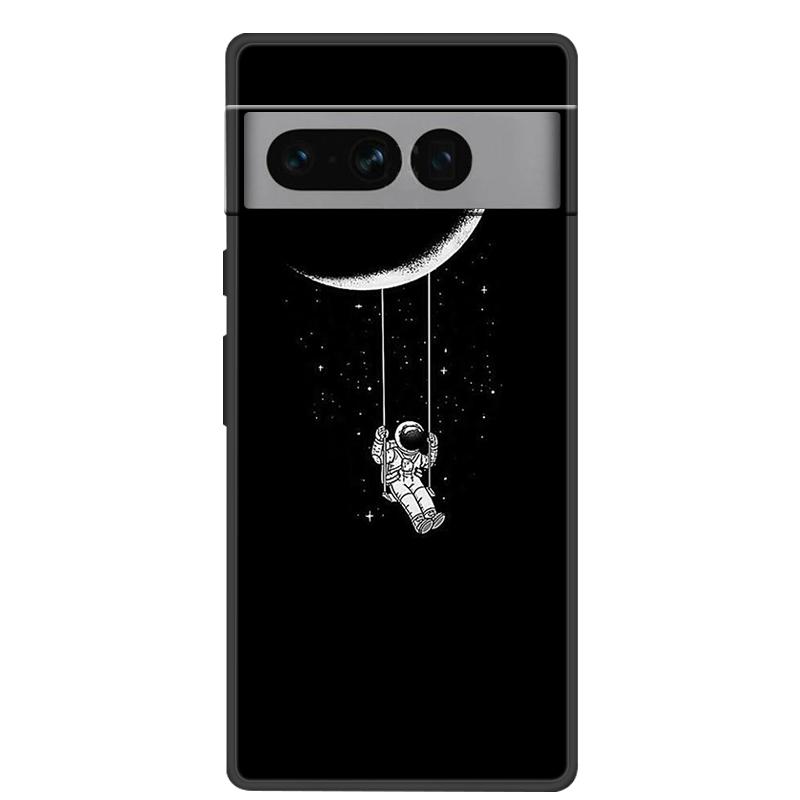 For Google Pixel 7 Pro Case Soft Black Silicone Bumper Butterfly Phone Cover for Googe Pixel7 7Pro Pixel7Pro Cases Fundas Coque