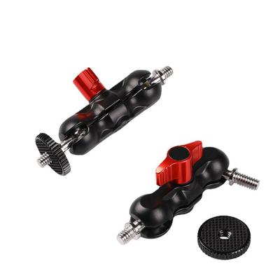 Magic Hand Double Gimbal: Powerful Crab Claw Clamp with Universal Metal Ball Head and Fixed Base