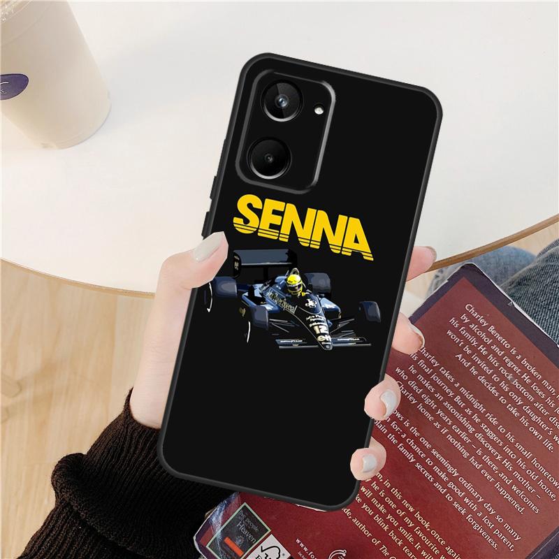 Racing Ayrton Senna Case For Realme C55 C75 C67 C61 C53 C51 C21Y C25S 10 11 12 13 14 Pro Plus GT 6T 6 5 GT7 Pro