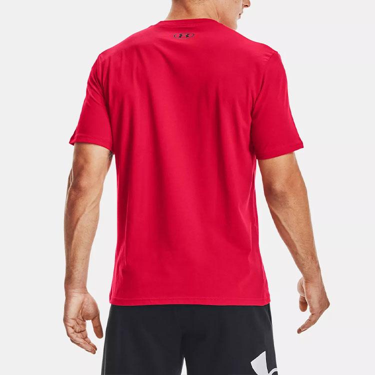 Under Armour Casual Round Neck Sports Breathable Straight T-Shirt Men Tops Red 1326849-602