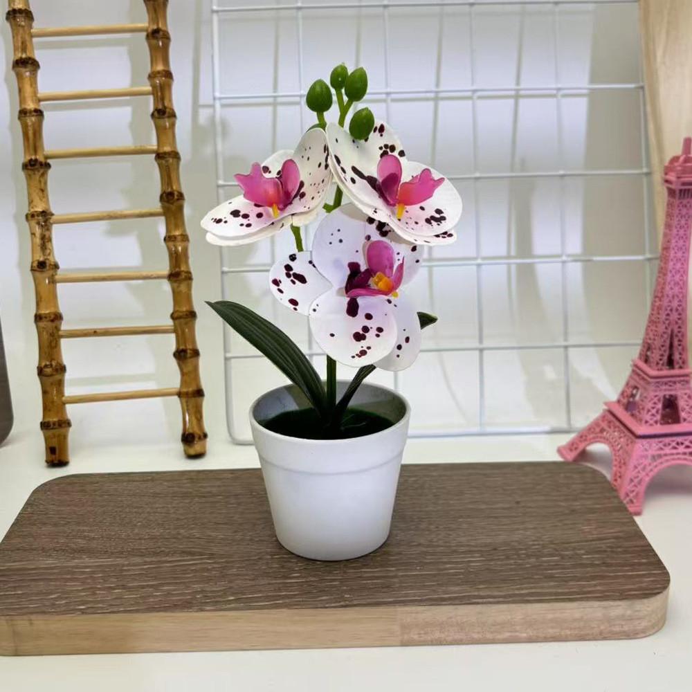 Botanical Phalaenopsis Faux Fake Flower Props For Bridal Events And Party Decor