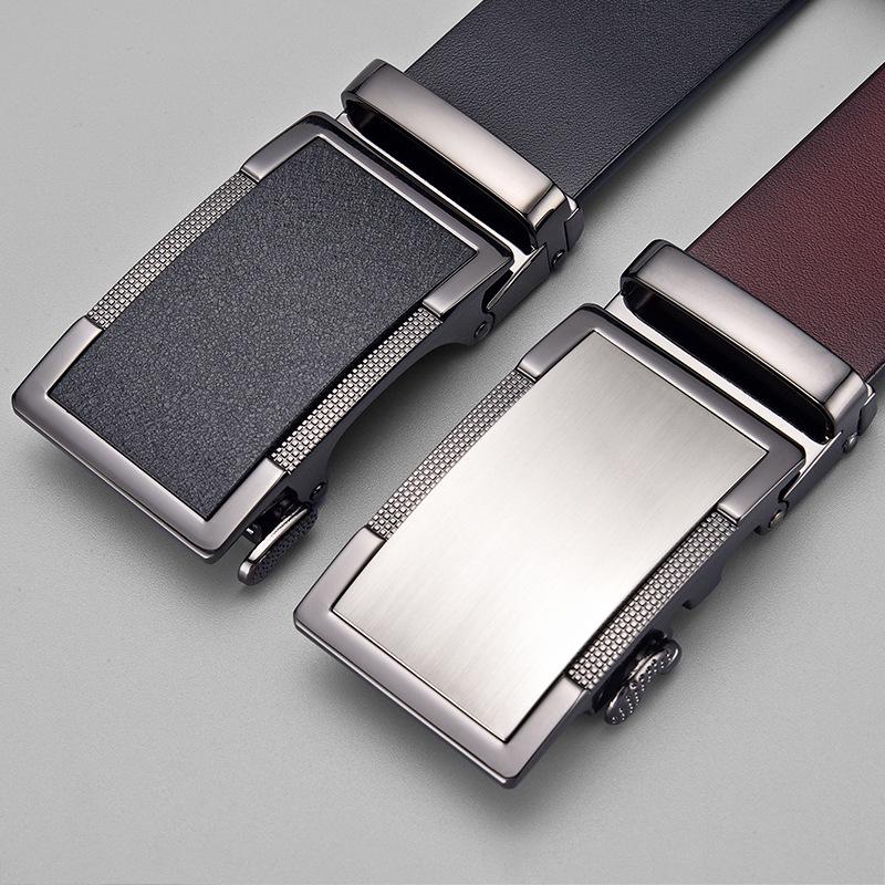2022 Business Belt Men'S Second-Layer Cowhide Guangzhou Automatic Buckle Private Logo Belt