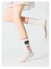 Cute Cartoon Lace Dot Yarn Socks - Women's Spring/Fall Mid-Calf Cotton Socks, Sweet Animal Design