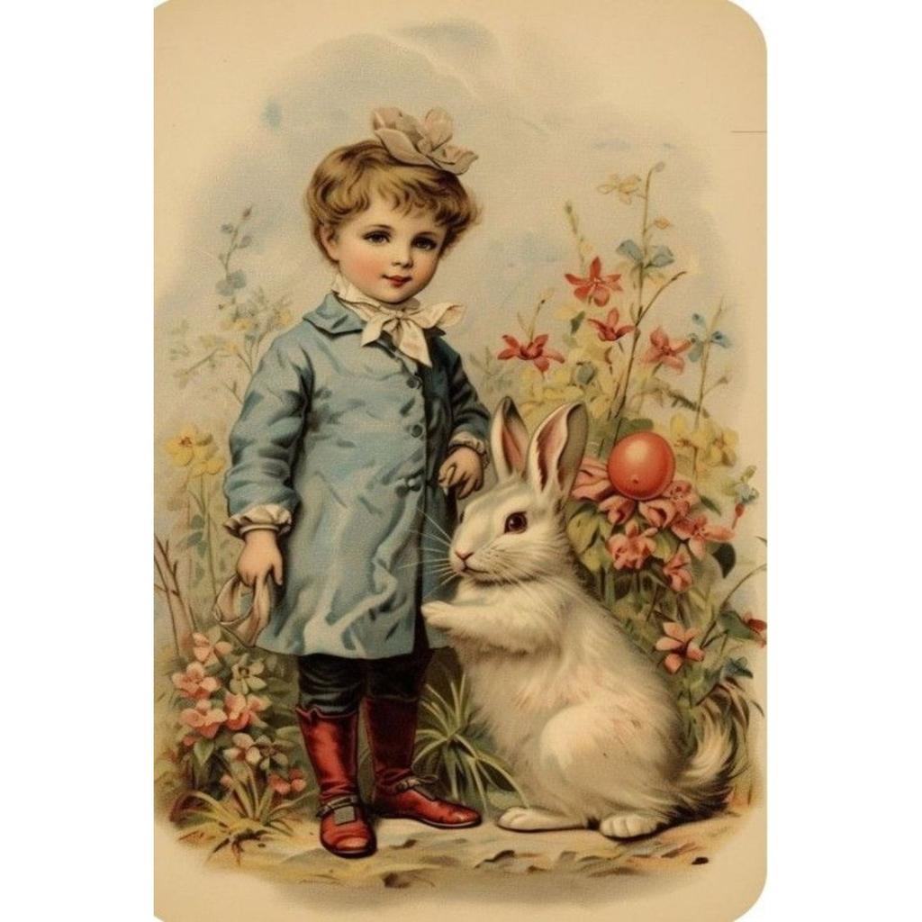 Retro Metal Wall Sign, Easter Bunny with Eggs, Vintage Tin Plate Home Decor