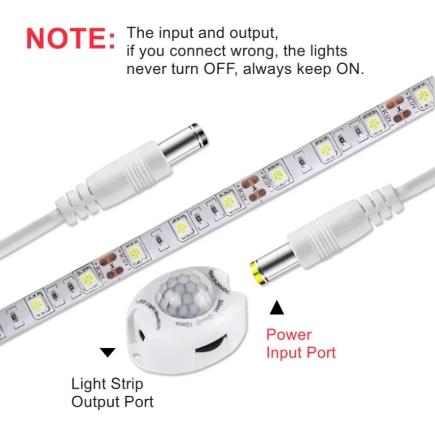 PIR Motion Sensor Switch 30s~10min Adjustable DC5~24V 3A Highly Sensitive Infrared IR Sensor Detector Time Delay for LED Strip