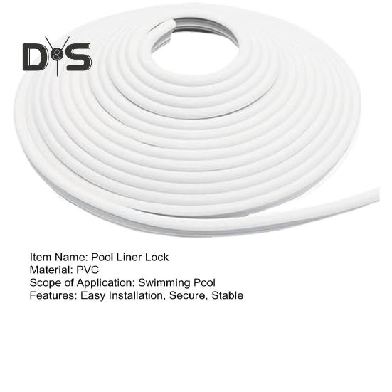 Încuietoare de piscină de 120ft pentru piscine îngropate și supraterane, în formă de T, cu sistem de blocare cu mărgele, rolă flexibilă din PVC, kit de patch-uri pentru căptușeală de piscină