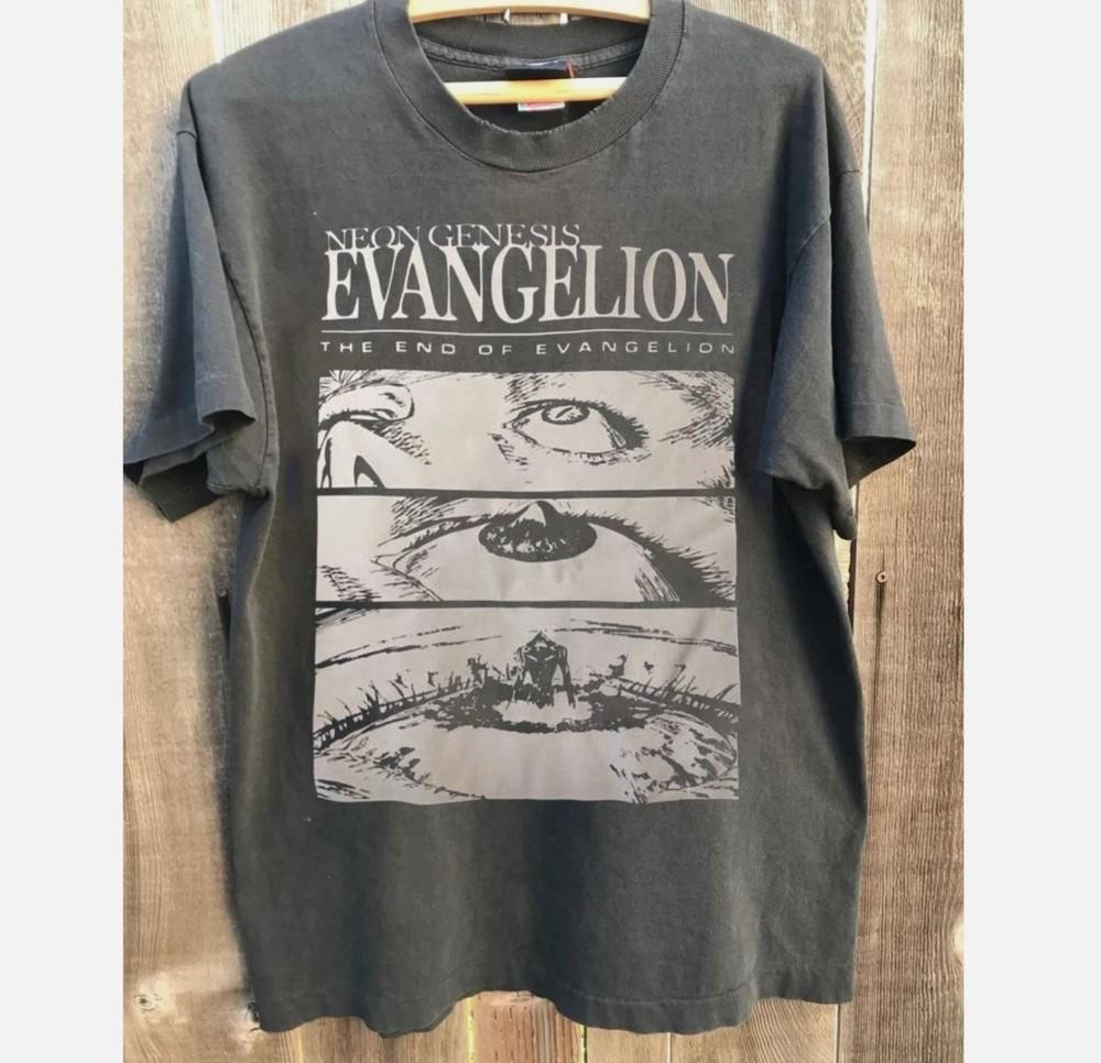 End of Evangelion Shirt  Neon Genesis Anime Charcoal Shirt Reprint Unisex T-Shirt M