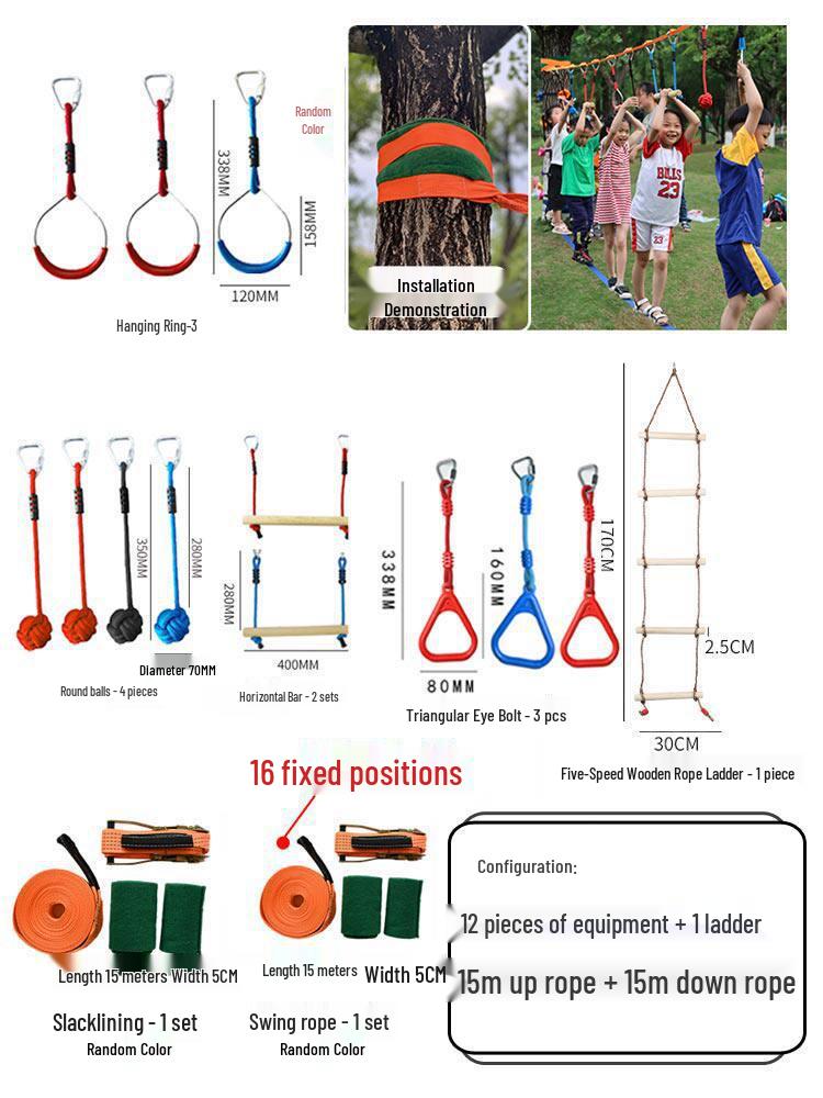 Outdoor Climbing Toys & Swings for Sensory Training and Balance