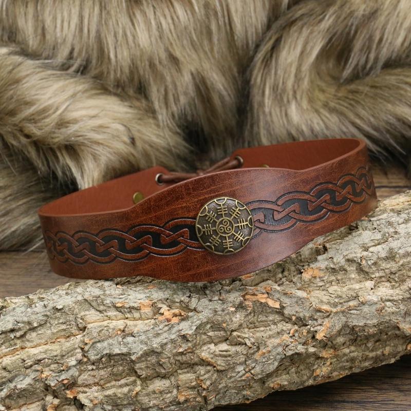 Vintage Embossing Pattern Headband Medieval Hairband for Cosplay Fans Stage Performers Historical Headband for Adult