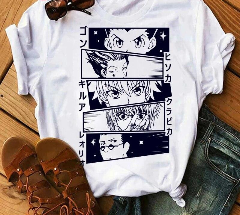 Japanese Anime Hunter x Hunter Graphic Print T Shirt Fashion Casual Vintage Short Sleeve Plus Size T Shirt Women