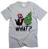 Funny Christmas Tree What Cat T-shirt Humorous Xmas Pet Tee Shirt
