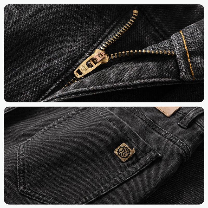 Hodo Men's Tencel Blend Straight-Leg Stretch Jeans