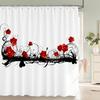 1 Pak Mooie Rozenpatroon Polyester Douchegordijn Kunst Minimalistische Stijl Bloemen Badgordijn Decoratief Badkamergordijn