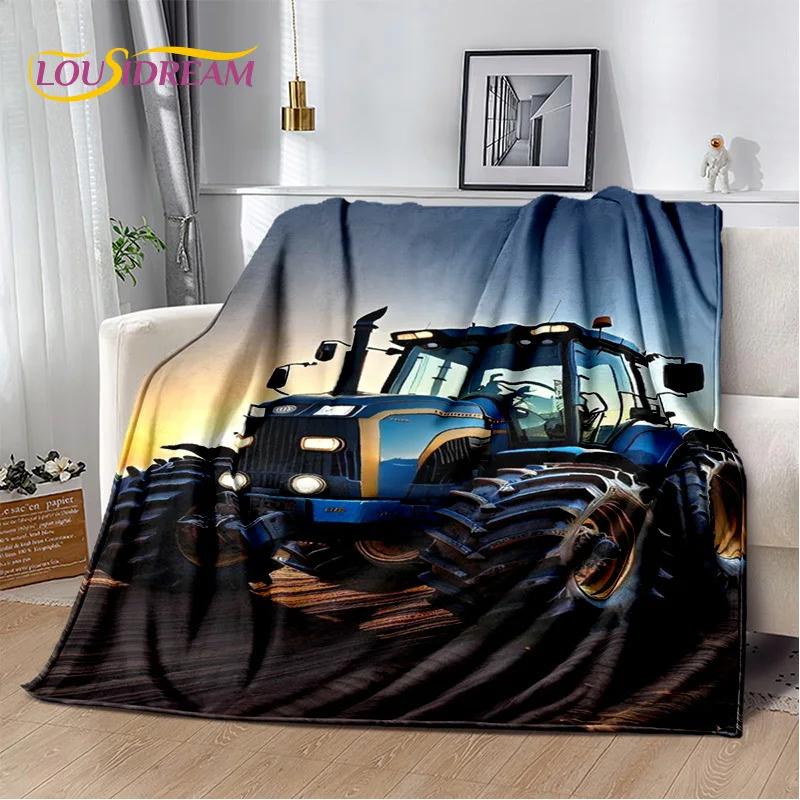 27 Style Truck Retro 3D Tractor Car Blanket,Soft Throw Blanket for Home Bedroom Bed Sofa Picnic Travel Office Cover Child Gift