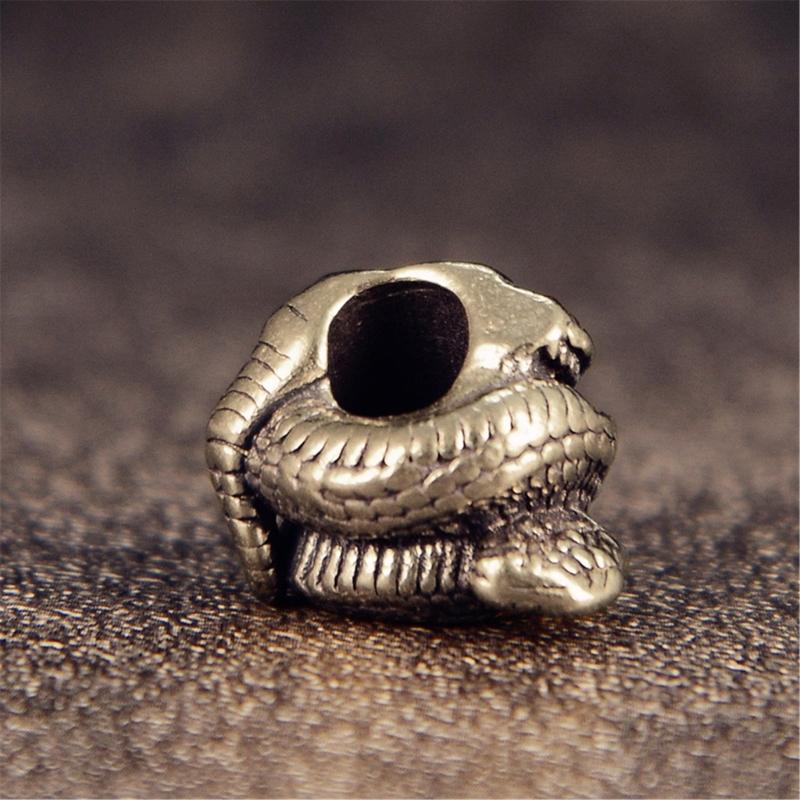 Unique Snake Head Metal Beads Pendant for Paracord and DIY Enthusiasts Jewelry Making Paracord Bead