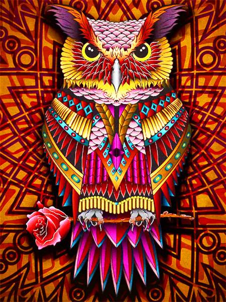 5d Diamond Painting New Owl Cartoon Full Square/round Embroidery Colorful Bird Animal Mosaic Home Decor