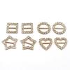 LKERAN 10 Pieces/Bag Gold Alloy Variety Rhinestone Buckle Wedding Invitation Card Decoration DIY Hair Accessories Free Of Shipp