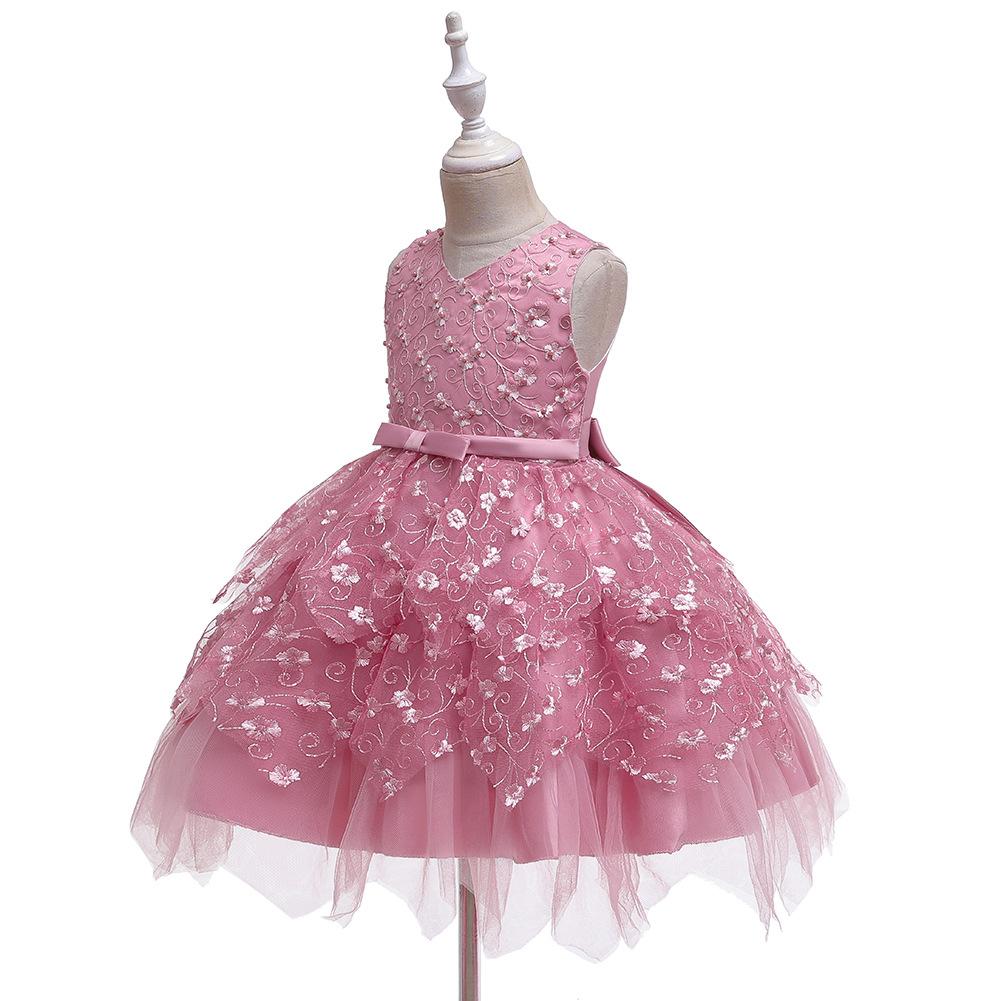Detské princeznovské nadýchané šaty Darčeky pre malé dievčatká Módne šaty Trblietavé detské narodeninové šaty Elegantné jemné spoločenské šaty Plesové šaty pre dievčatá