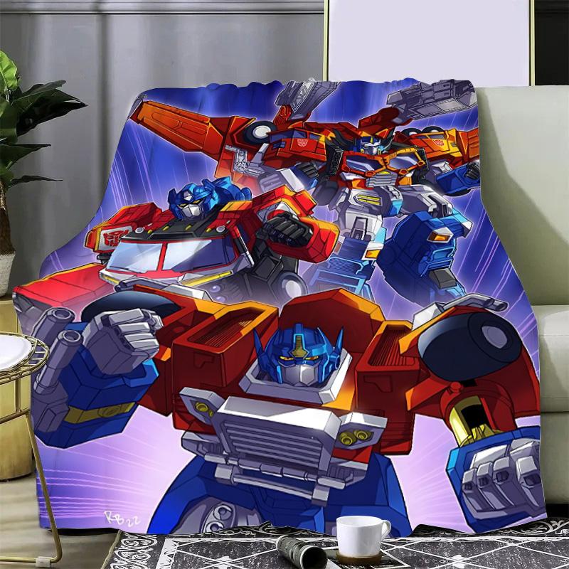 Anime Transformers G1 Car Robot Printed Blanket Picnic Blankets Warm Blanket Soft Comfortable Blanket Home Travel Birthday Gift
