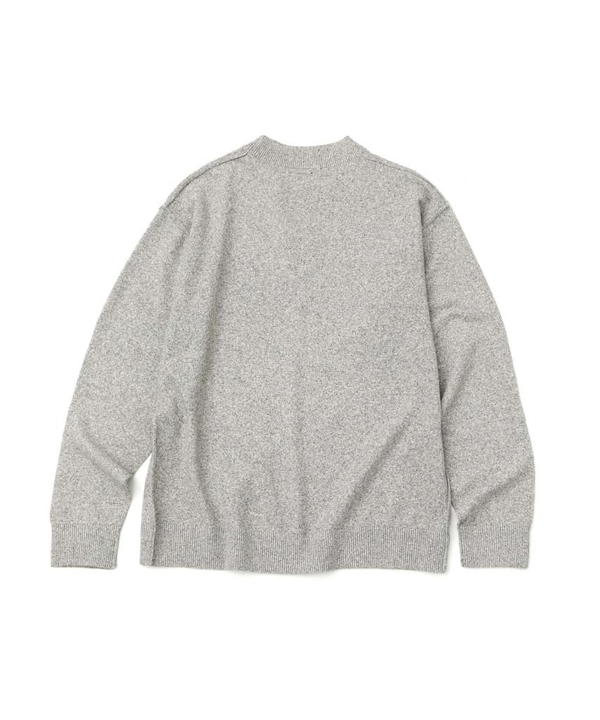 WMC Minimal Semi Mock Neck Knit_Grey