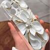 Large Floral Drop-Resistant Clear Case for iPhone Pro Max 14/15/16/17 Series