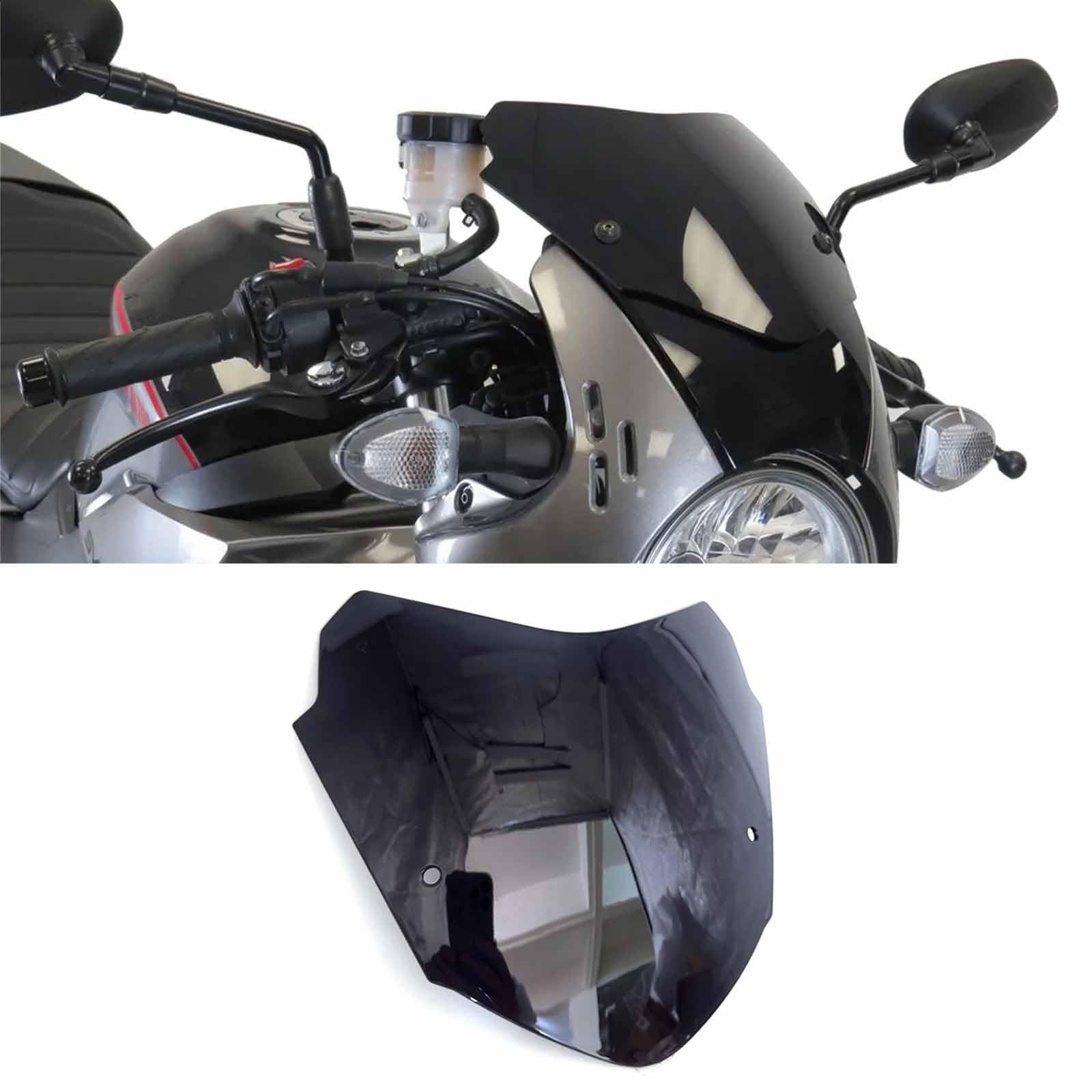 

For SV650X SV650 X 2017-2025 Motorcycle Windshield Windscreen Deflector (Black) чёрный