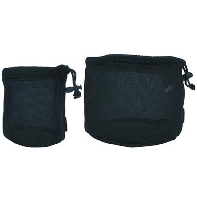 Sac de rangement portable pour ustensiles de pique-nique Sac de rangement Sac en maille de nylon noir