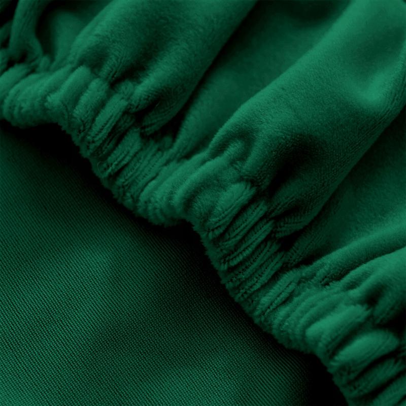 Scandinavian Chair Cover Bottle Green Elastic Velvet [21Ef]