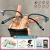 CLLOIO Simple Classic Half-Frame Myopia Prescription Reading Glasses Women Small Frame Anti Blue Ray Progressive Optical Eyeware