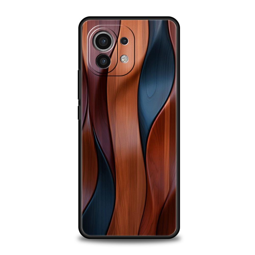 Luxury Vintage Wood Grain Pattern Phone Case Cover for Xiaomi Mi 17 15 14 13 12 11 Ultra 15T 14T 13T 12T 11T Pro Lite Soft TPU