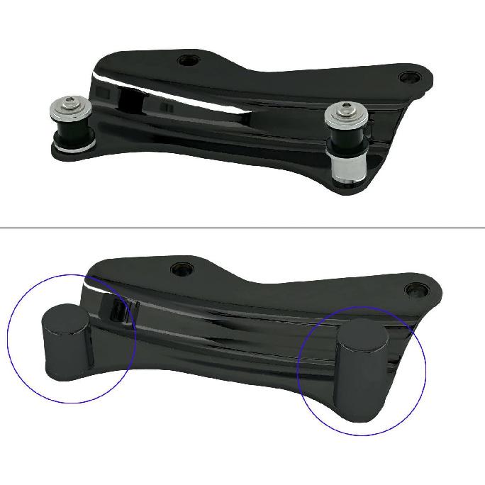 Gloss Black Sissy Bar Rack 4 Point Docking Hardware Covers Kit Fit for Harley Touring Street Glide,Electra Glide,Road King,Road Glide,CVO 2009-2024