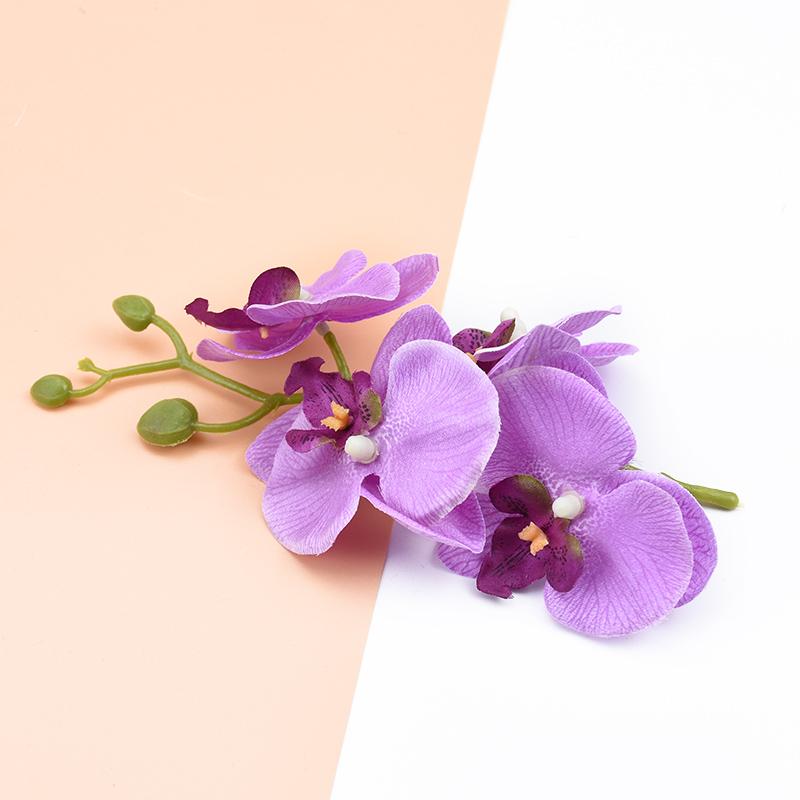 

4Pcs/Bundle Home Decoration Accessories Decorative Flowers Wreaths Silk Butterfly Orchid Vases Home Diy Decor Artificial Flowers 2pcs