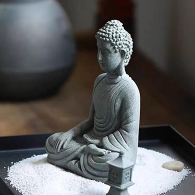 Candle Moulds Clay Moulds Crafts Moulds Hand-making Supplies Buddhas Shape Non-stick Silicone Material for Figure Craft