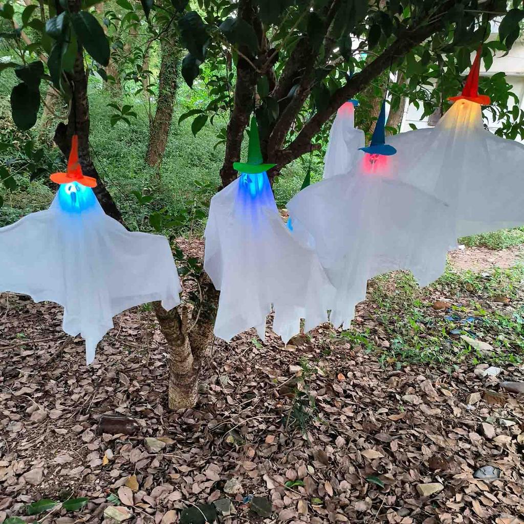 Halloween Glow Ghost hangende decoraties set van 3 griezelige geesten voor buiten- en binnenfeesten