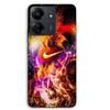 Coque de téléphone - MANIACASE - Xiaomi Redmi 13C 4G - Silicone TPU - Nike peinture colorée - Noir