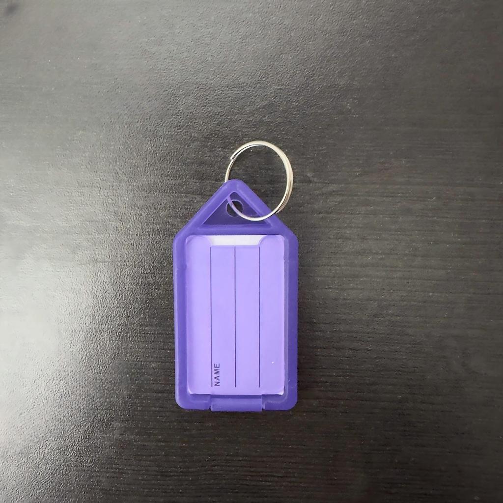 PP Plastic Transparent Flip-Top Keychain for Labeling and Numbering
