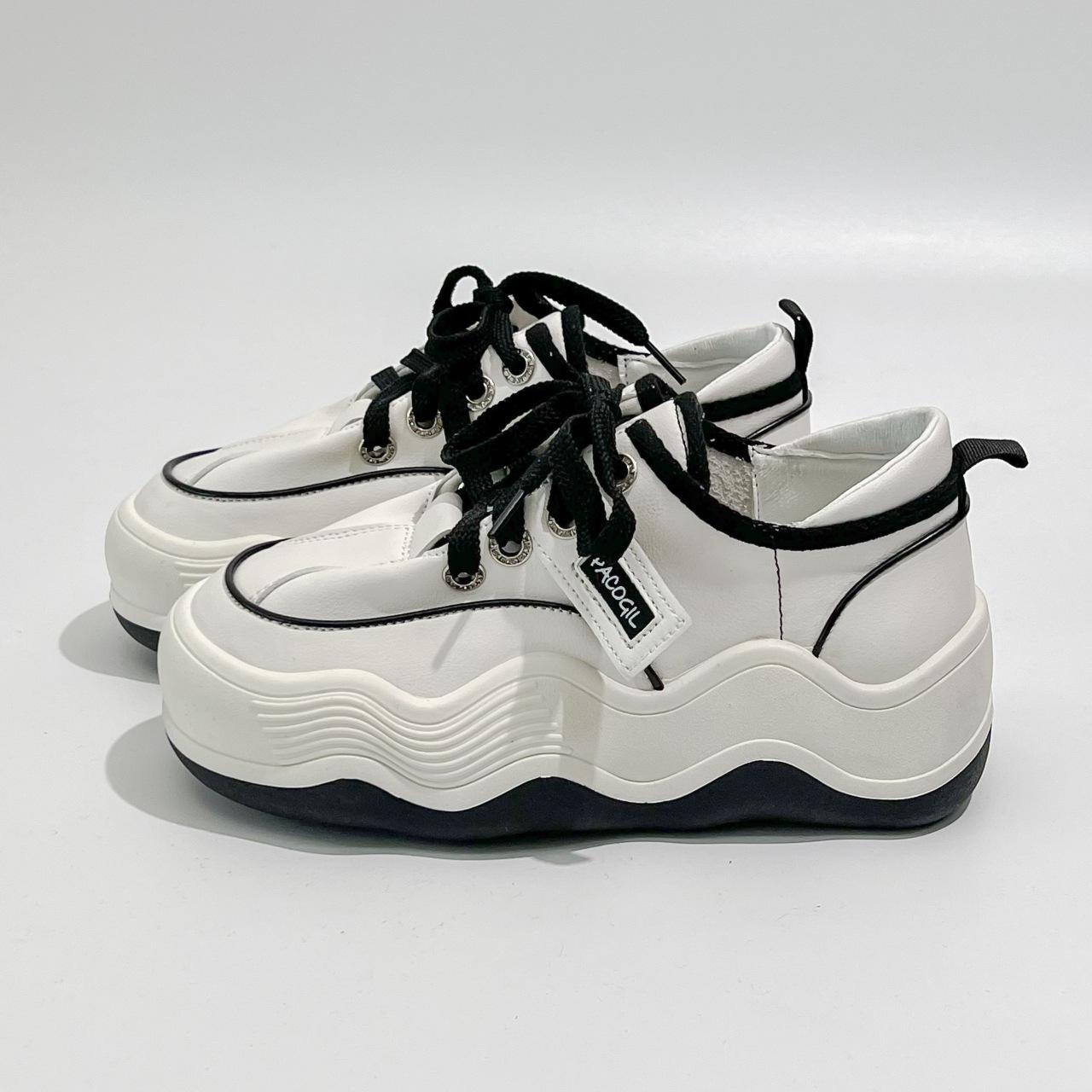 

Женские модные кроссовки 2024 года, весна, новые повседневные дышащие кроссовки на толстой подошве, увеличивающие рост, женские спортивные кроссовки с противоскользящим покрытием 40 белый