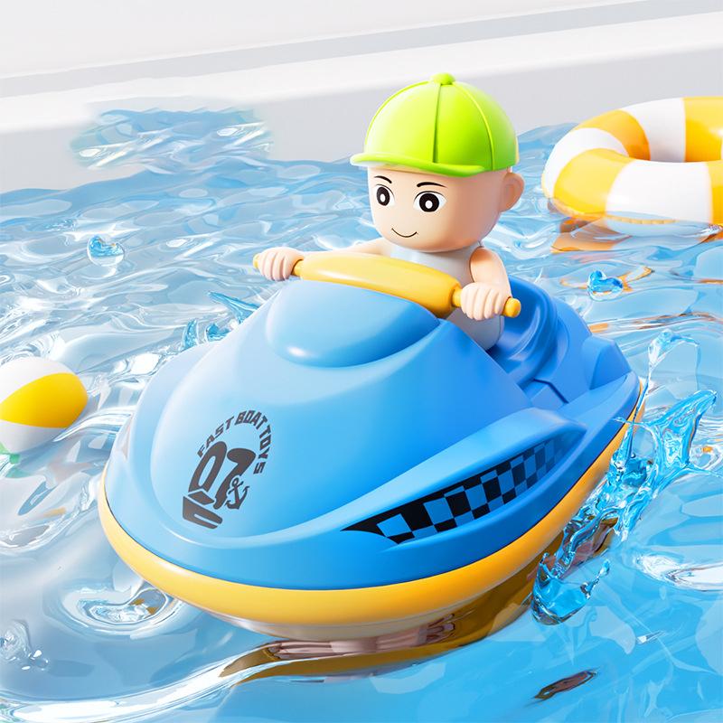 Детские игрушки для ванной Милый мультяшный катер Игры с водой Заводные игрушки Игрушки для купания малышей Вода Ванна Лето Уличные игрушки для игр с водой
