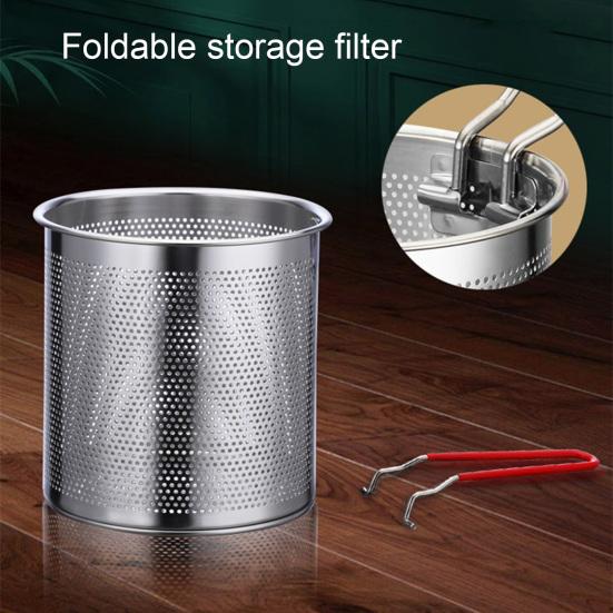 Stainless Steel Deep Fryer with Filter Basket Extended Handle Mini Fryer for Efficient Cooking Multifunctional Oil