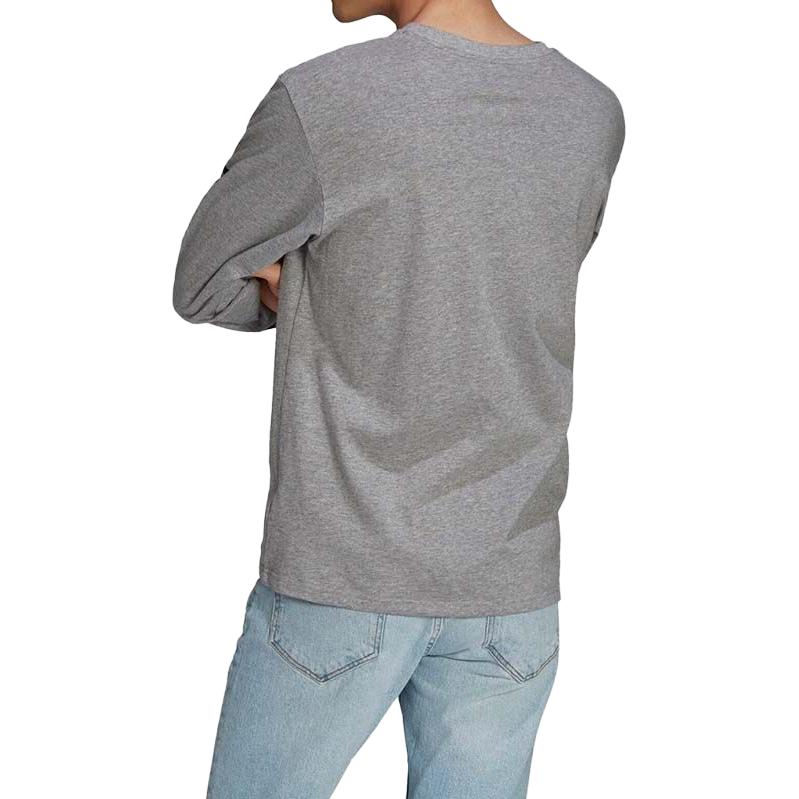 adidas T-shirt Sport Longues Manches Respirant Décontracté Confortable Homme Hauts Gris GL9952