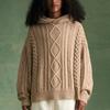 Fear of God Essentials Kabelstrikket Hettegenser Gullmelert Herre Topper Brun 192BT234393F